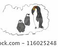 A child drew a mother and child penguin. The mother is looking at her child with warm eyes. Just like all living things. 116025248