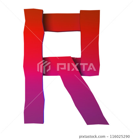 3D rendered illustration. Plank decorative letter. Custom art font. 3D rendered illustration. Plank decorative letter. Custom art font. 116025290