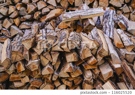 Stacked firewood 116025520