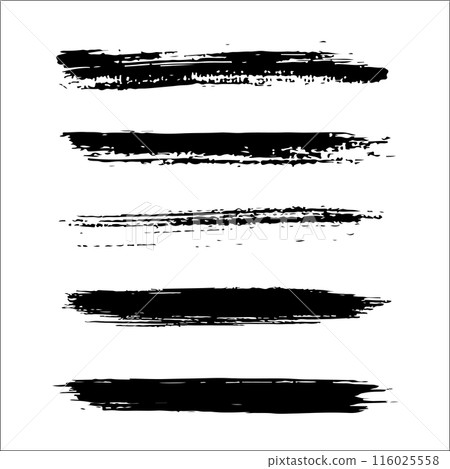 Set of artistic lines, brushes. Hand drawn grunge strokes 116025558