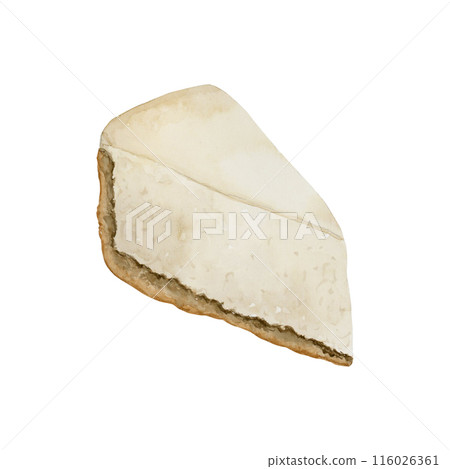 Classic New York Cheesecake slice. Pastry dessert. Watercolor food illustration hand painted isolated on white background for cooking book, cafe menu, table textile, packages, confectionery design Classic New York Cheesecake slice. Pastry dessert. Watercolor food illustration hand painted isolated on white background for cooking book, cafe menu, table textile, packages, confectionery design 116026361