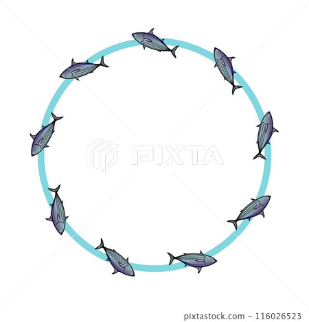Bonito circular decorative frame illustration 116026523