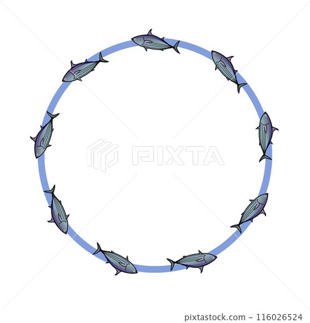 Bonito circular decorative frame illustration Bonito circular decorative frame illustration 116026524