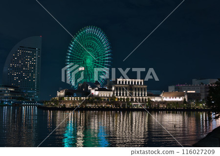 橫濱港未來摩天輪夜景 116027209