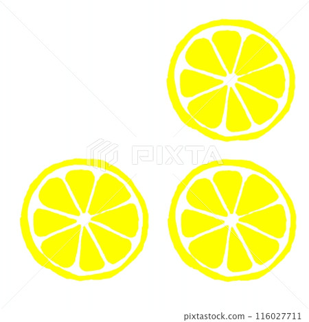 Sliced lemon cartoon Sliced lemon cartoon 116027711