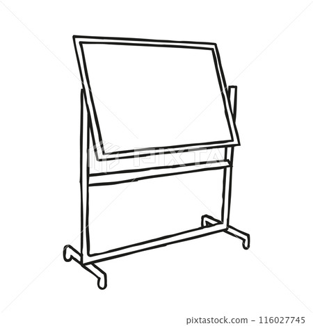 Doodle black school board, simple style symbol hand drawn with thin line Doodle black school board, simple style symbol hand drawn with thin line 116027745