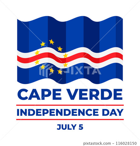 Cape Verde Independence Day typography poster. National holiday celebrated on July 5. Vector template for banner, greeting card, flyer etc. Cape Verde Independence Day typography poster. National holiday celebrated on July 5. Vector template for banner, greeting card, flyer etc. 116028150