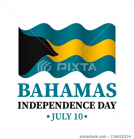 Bahamas Independence Day typography poster. National holiday celebrated on July 10. Vector template for banner, greeting card, flyer, etc. Bahamas Independence Day typography poster. National holiday celebrated on July 10. Vector template for banner, greeting card, flyer, etc. 116028154