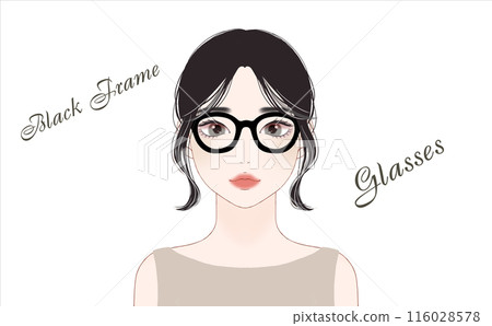 戴著黑框眼鏡的時尚女人 116028578