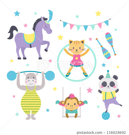 cartoon circus set 116028692