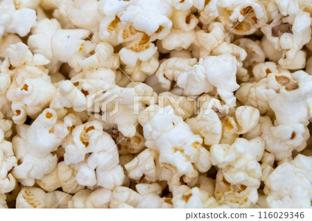 Close-up view of popcorn, for food-related contents, snacks, or movie night Close-up view of popcorn, for food-related contents, snacks, or movie night 116029346