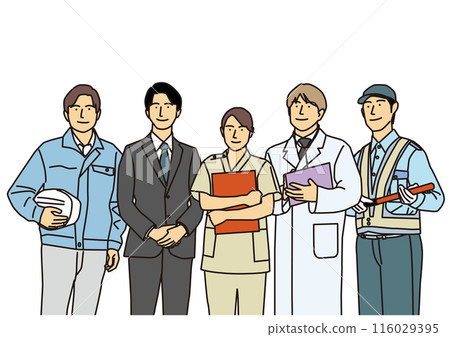 從事各種職業的人 從事各種職業的人 116029395