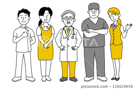 Medical staff group illustration Medical staff group illustration 116029656