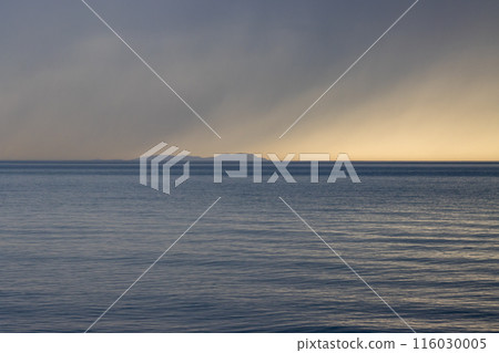 Calm sea and island Ereikousa, Greece Calm sea and island Ereikousa, Greece 116030005
