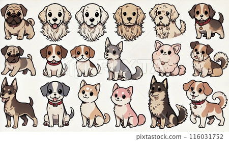 Various dog icon set Various dog icon set 116031752
