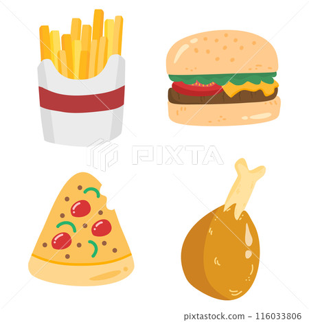 Fast food restaurant meals menu  Fast food restaurant meals menu  116033806