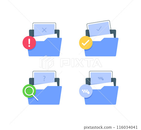 open folder icon. Folder with documents,flat design icon vector illustration 116034041
