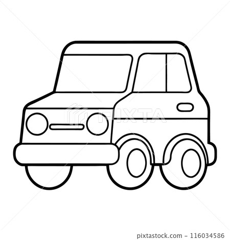 A cartoon car with a black body and white wheels A cartoon car with a black body and white wheels 116034586