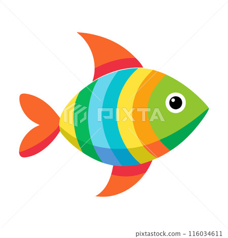 A colorful fish with a big mouth and a long tail 116034611