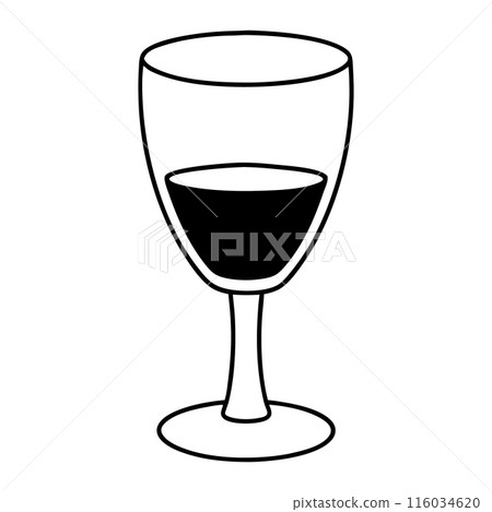 A glass of wine is shown in a white background A glass of wine is shown in a white background 116034620