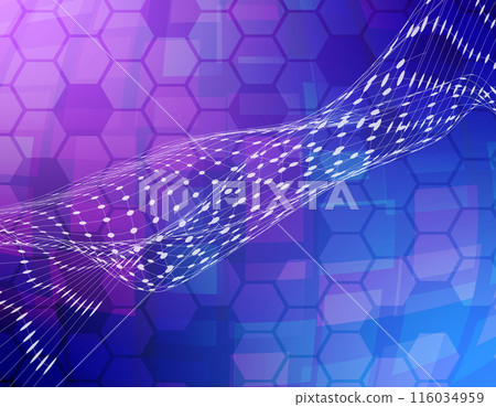 Stock Illustration: Technology Cyberspace Background Material Purple 10 116034959