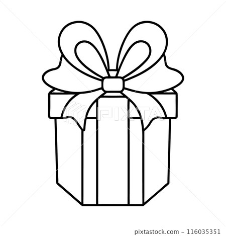 A gift box with a bow on top A gift box with a bow on top 116035351