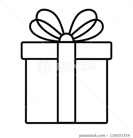 A gift box with a bow on top A gift box with a bow on top 116035354