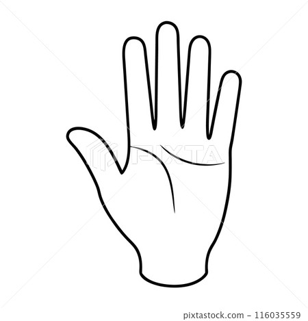 A hand with the thumb up and the other fingers down A hand with the thumb up and the other fingers down 116035559