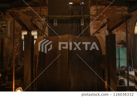 Miike Coal Mine Miyahara Pit "Second Shaft Winding Machine Room Remains" 116036332