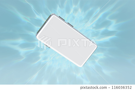 water dropping smartphone, mobile phone falls into water with bubble, water splash isolated on blue background. cell phone damaged, 3d illustration render, top view water dropping smartphone, mobile phone falls into water with bubble, water splash isolated on blue background. cell phone damaged, 3d illustration render, top view 116036352