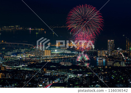 從立花山看福岡東區煙火大會 116036542