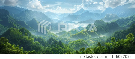 Wonderful mountain view representing the gift of nature. Wonderful mountain view representing the gift of nature. 116037053