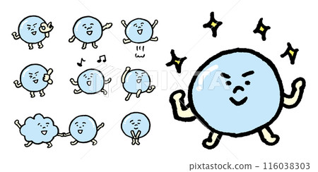 Cute soap bubble character material Cute soap bubble character material 116038303