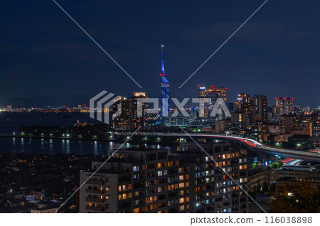 從鷲尾愛宕神社看到的福岡夜景 116038898