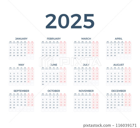 2025 Calendar 116039171