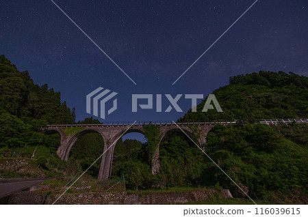 栗野橋（金剛橋）和星空 116039615