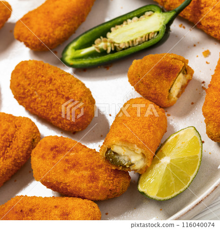 crispy baked cream cheese stuffed jalapeno poppers 116040074