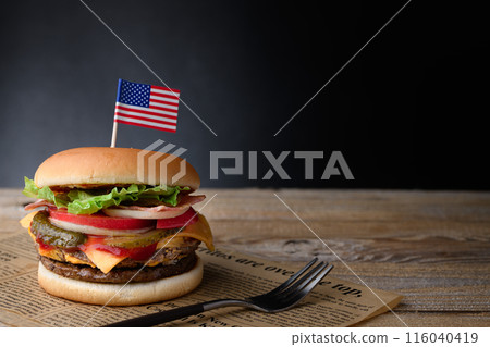 Thick and juicy burger Thick and juicy burger 116040419