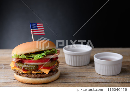 Thick and juicy burger Thick and juicy burger 116040456