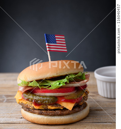 Thick and juicy burger Thick and juicy burger 116040457