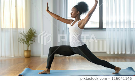 Woman Doing Yoga 116041146