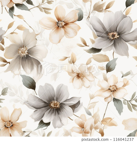 Fresh Flower Arrangement with Leafy Highlights 116041237