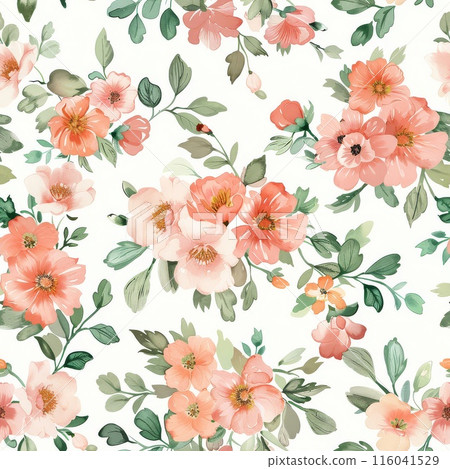 Calm Background Sets Off Charming Florals 116041529