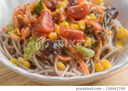 Summer flavor: Soba salad Summer flavor: Soba salad 116041749