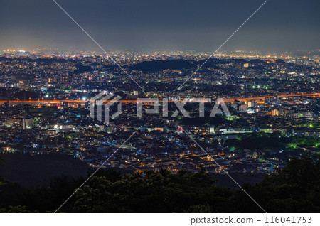 從油山片江展望台看到的福岡夜景 116041753