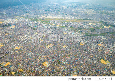 Above Itami Airport (Osaka International Airport) in Osaka Prefecture 116043271