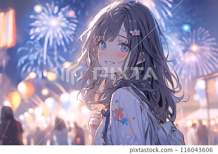 煙火/特輯/少女插畫「AI生成圖片」 116043606
