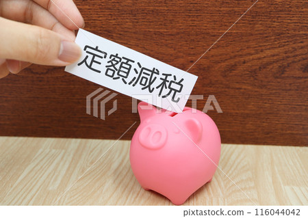 定額減稅和存錢罐照片 116044042