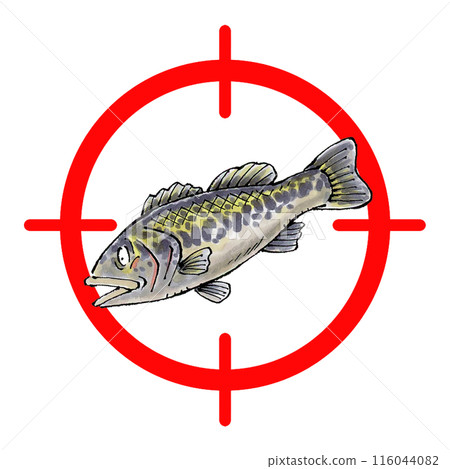 Black bass target mark Black bass target mark 116044082