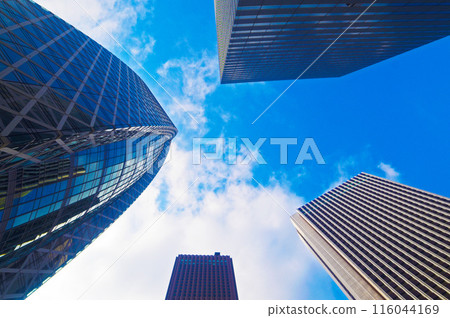 Skyscrapers and blue sky in Shinjuku, Tokyo Skyscrapers and blue sky in Shinjuku, Tokyo 116044169